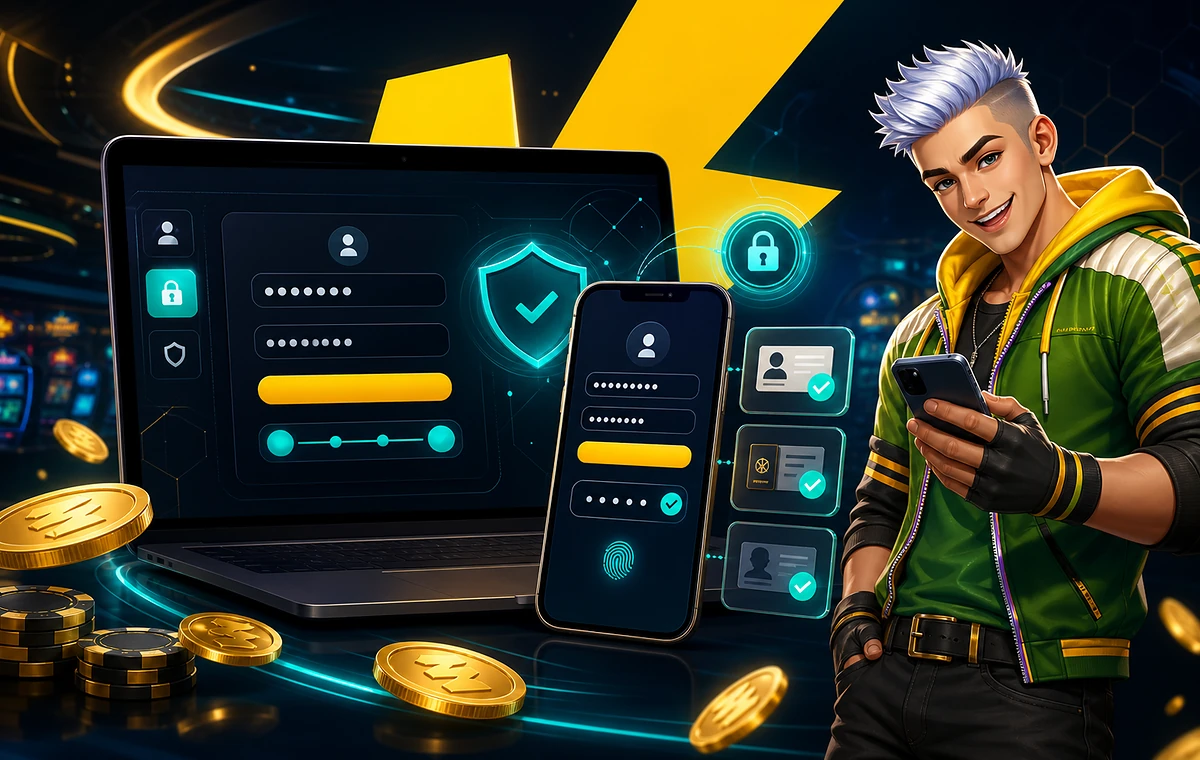 PlayBaze bejelentkezési flow e-mail jelszó kétlépcsős azonosítás és KYC